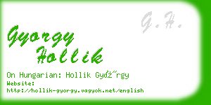 gyorgy hollik business card